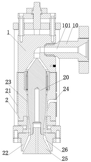 Combined spreader in multicolor die head