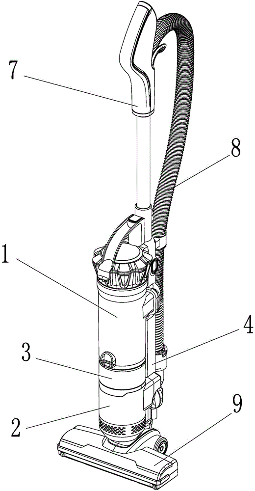 Chargeable stick type dust collector and machine body structure applied to same