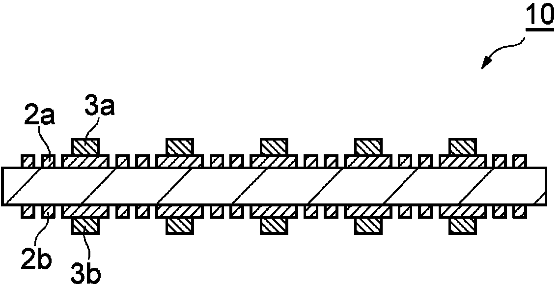 Structure containing conductor circuit, method for manufacturing same, and heat-curable resin composition