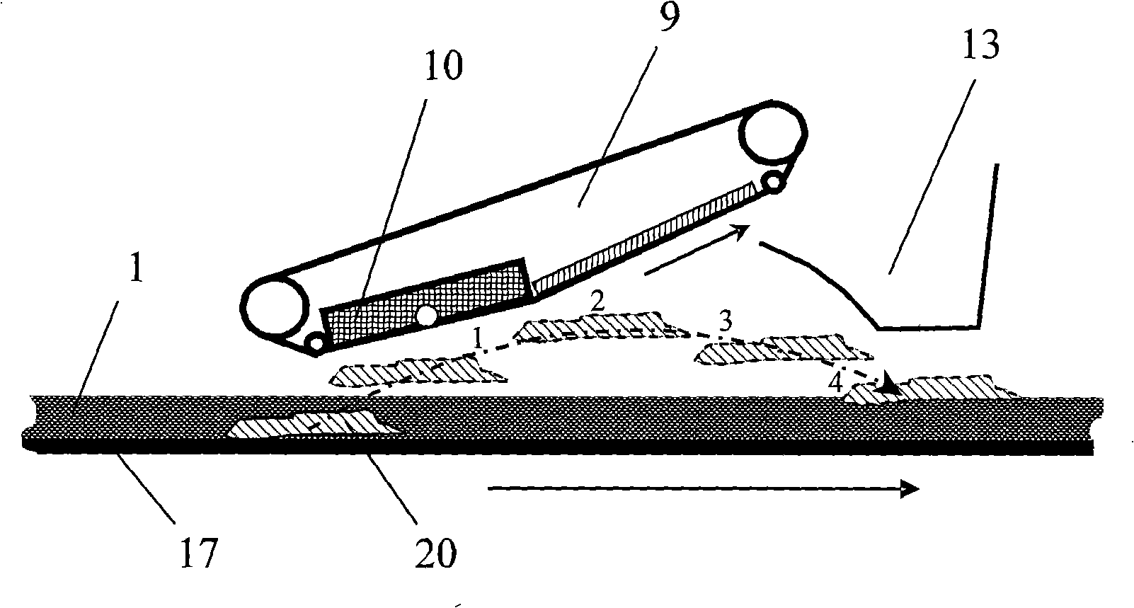 Method and device for removing metallic material of high-speed conveyer belt bulk cargo