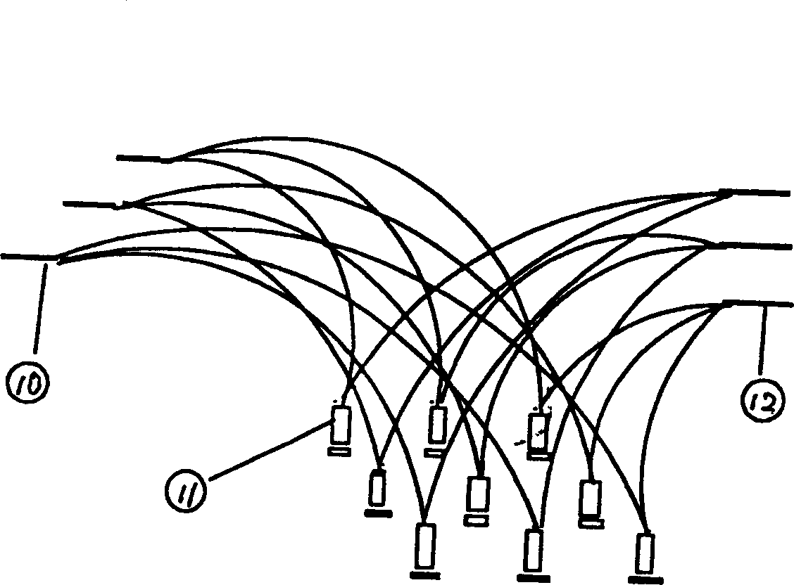 Multiple wavelength coding optical switch array