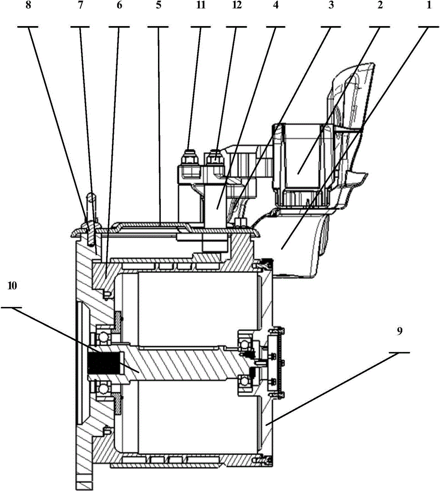 Main driving motor support structure for electromobile