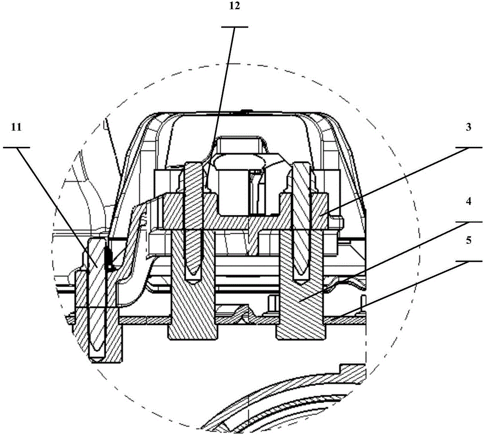 Main driving motor support structure for electromobile