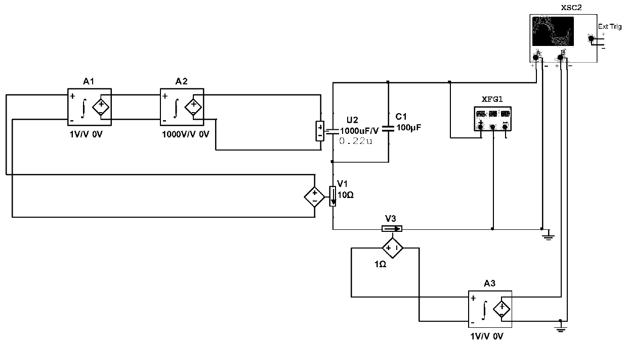 Extremely simple floating ground charge-controlled memcapacitor circuit simulation model