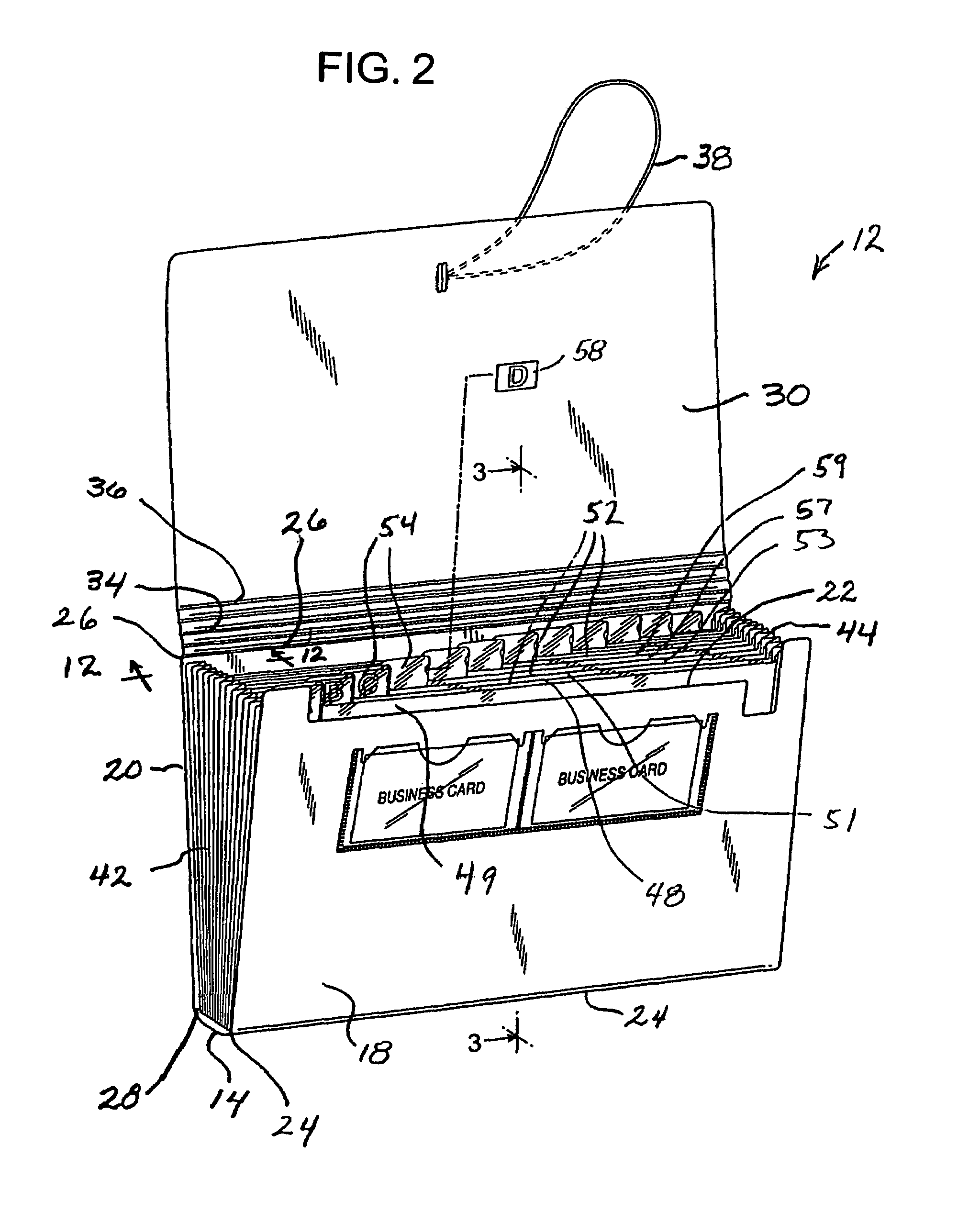 Expanding file with multisize pocket dividers