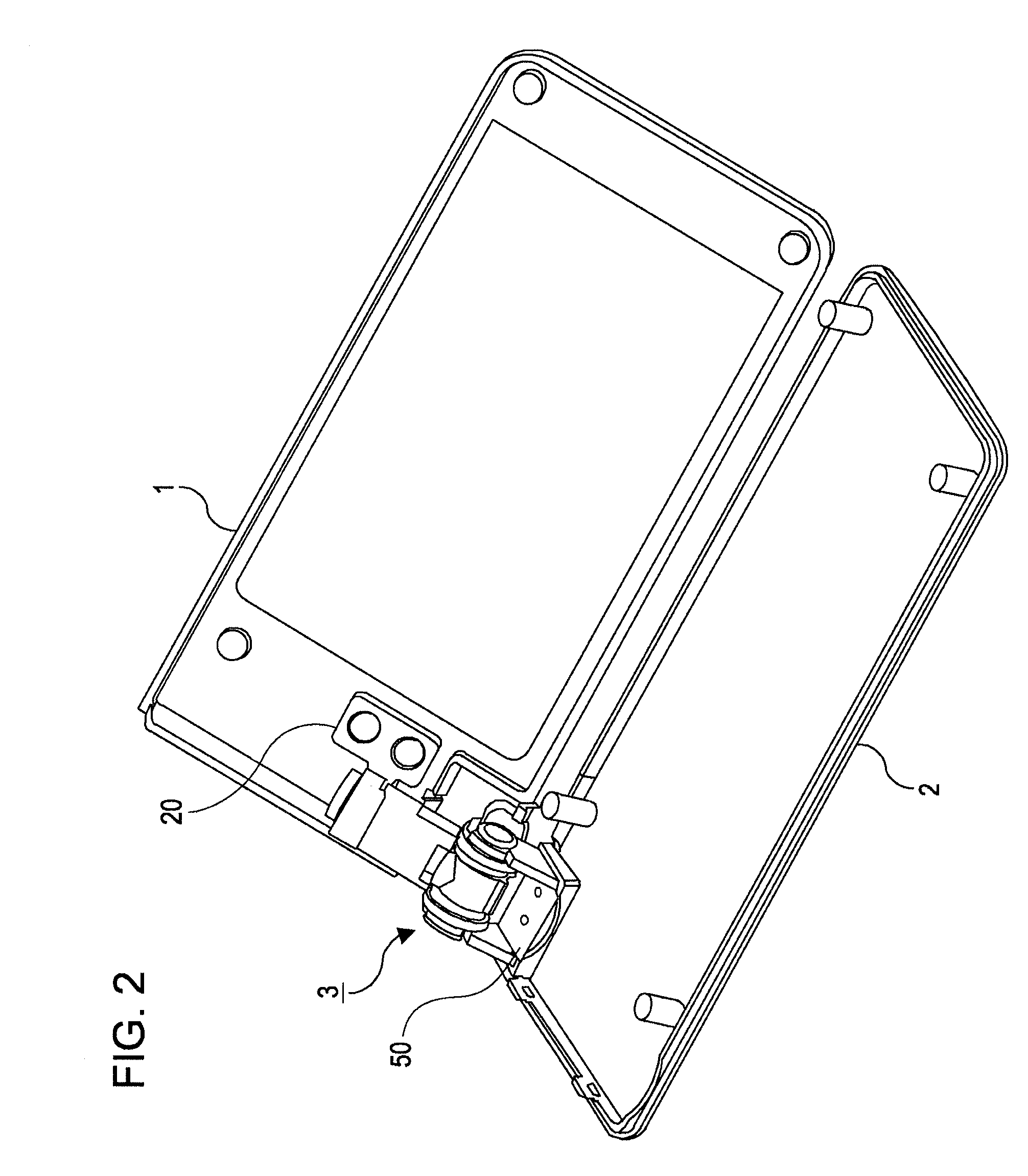 Biaxial hinge device and portable terminal device