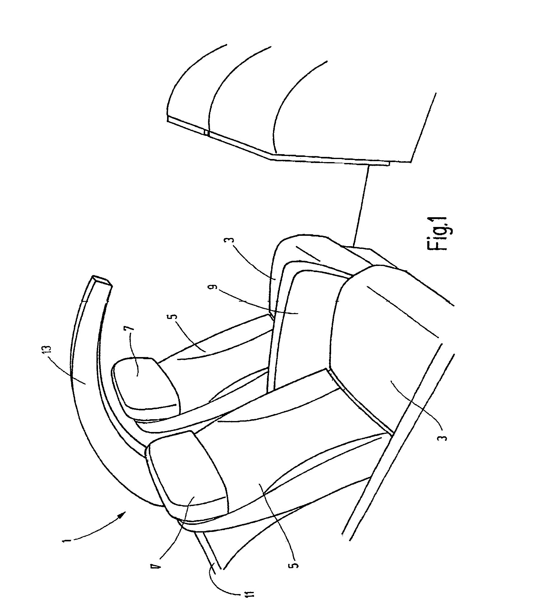Vehicle seat system, especially for aircraft