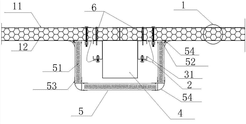 Purlin-free explosion-venting wall for cleaning chamber