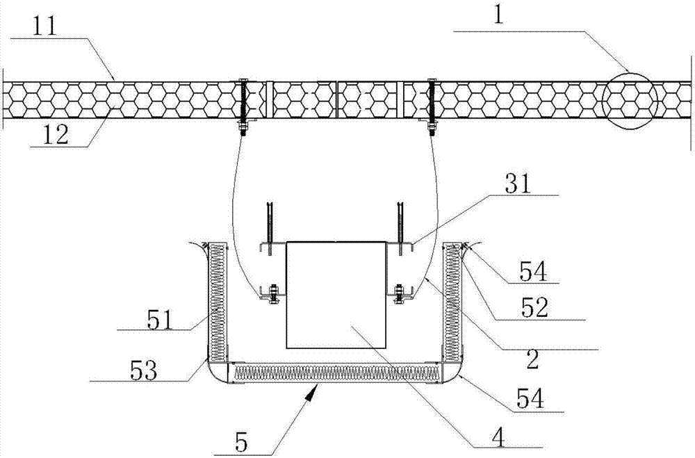 Purlin-free explosion-venting wall for cleaning chamber