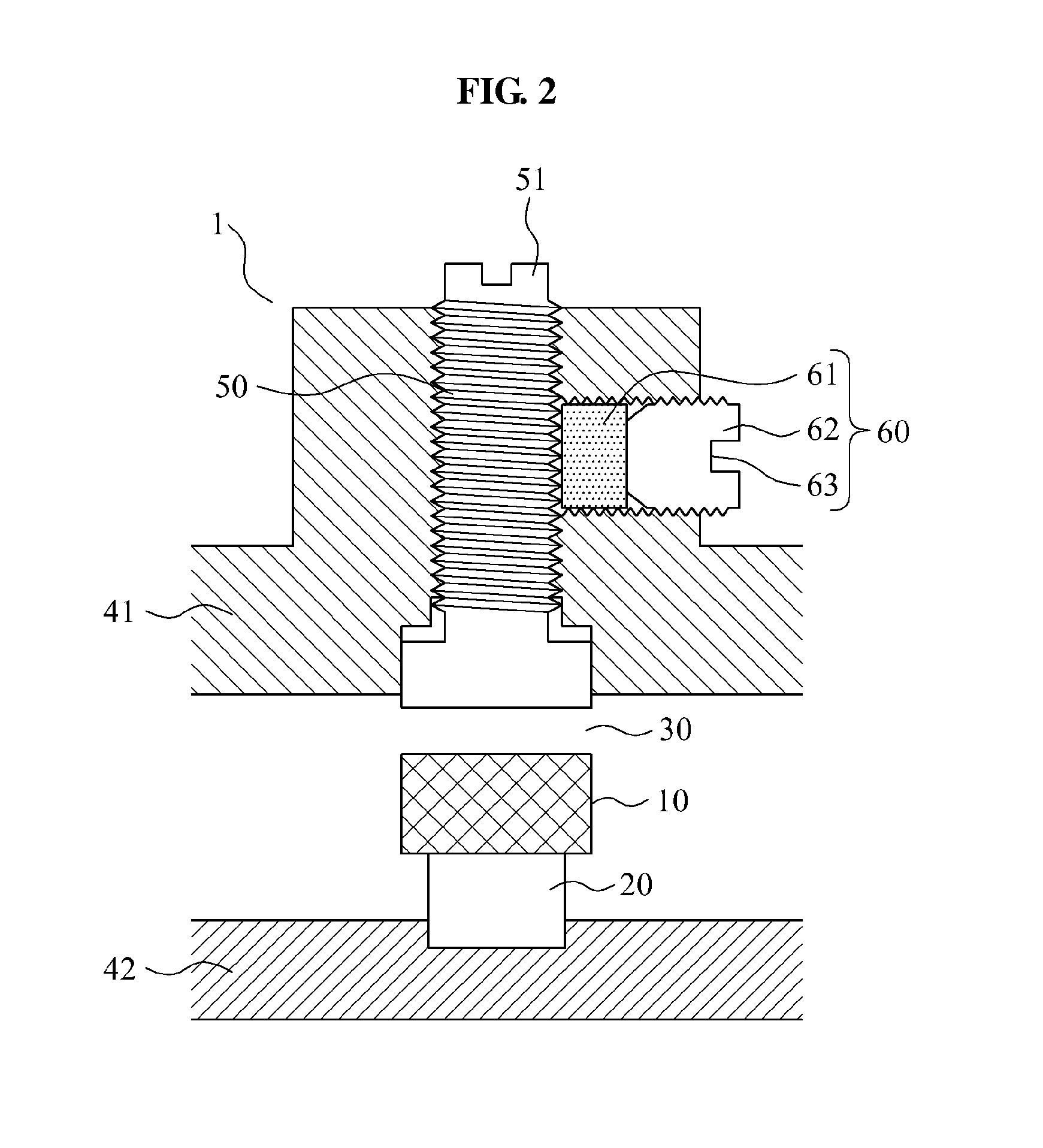 Radio frequency (RF) cavity filter including tuning bolt holding member and said tuning bolt holding member