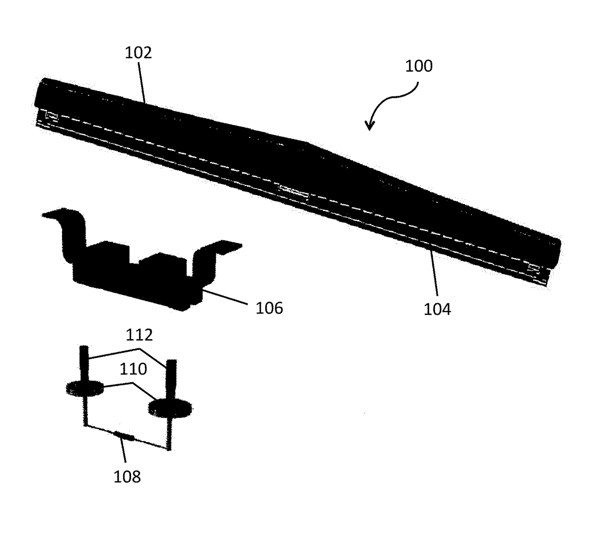 Heated windshield wiper blade system