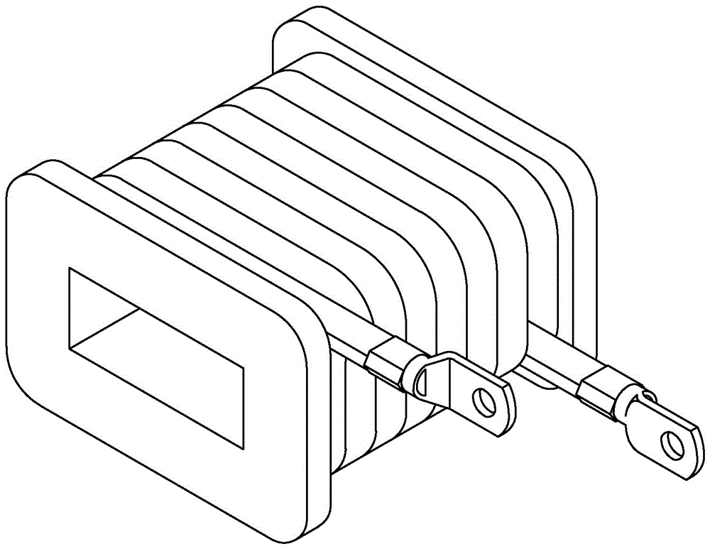 Crimping tool structure of electric reactor coil terminal