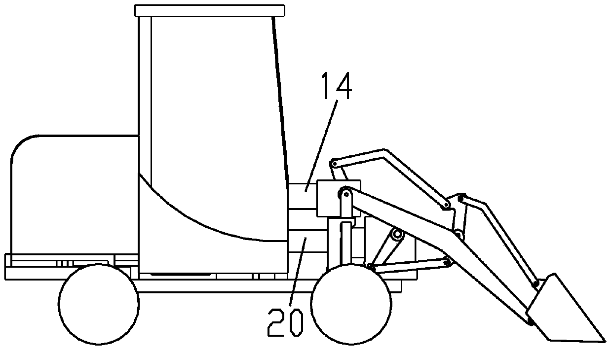 Multi-freedom-degree controllable mechanism type garbage loader