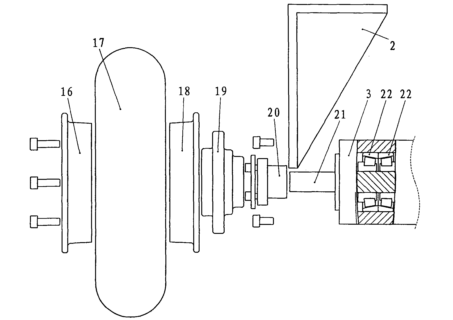 Even landing device of robot car body