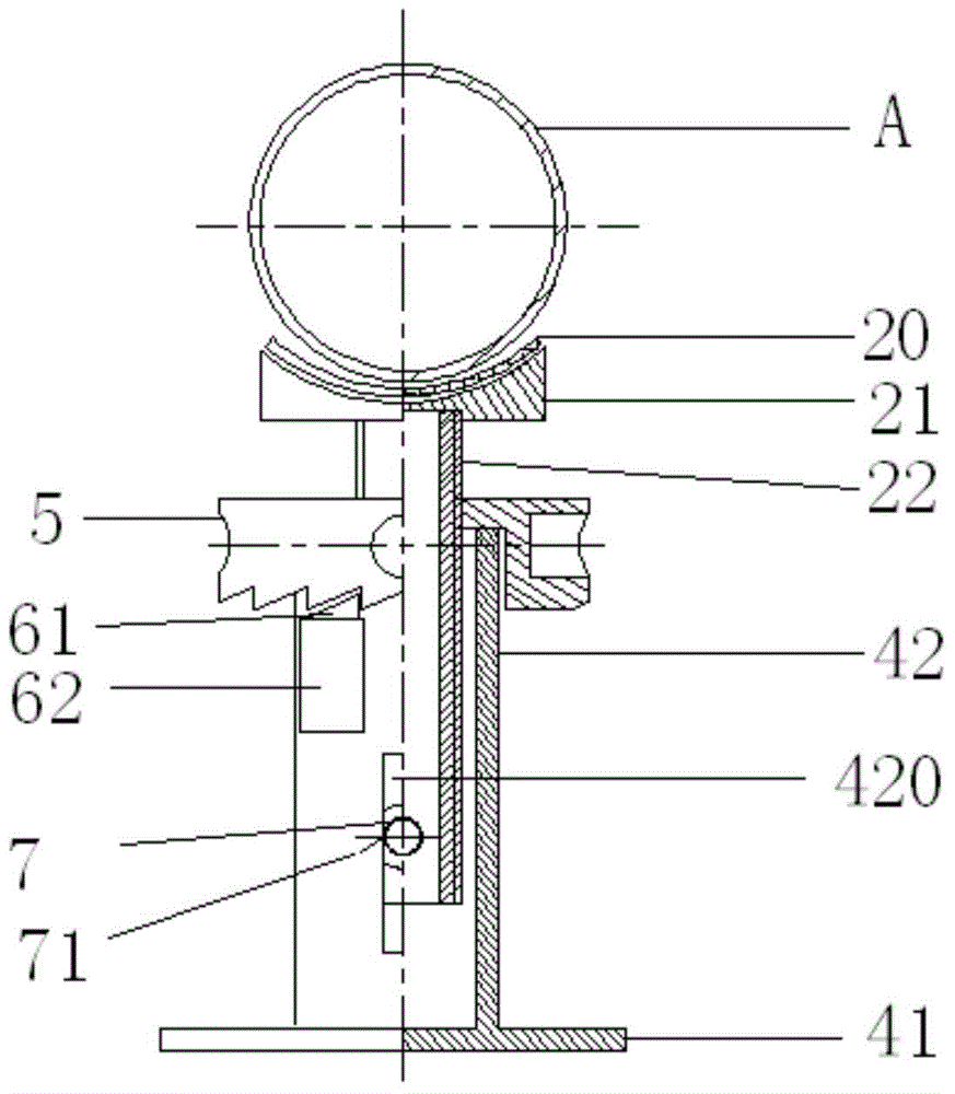 Pipeline supporting device and matching tool thereof