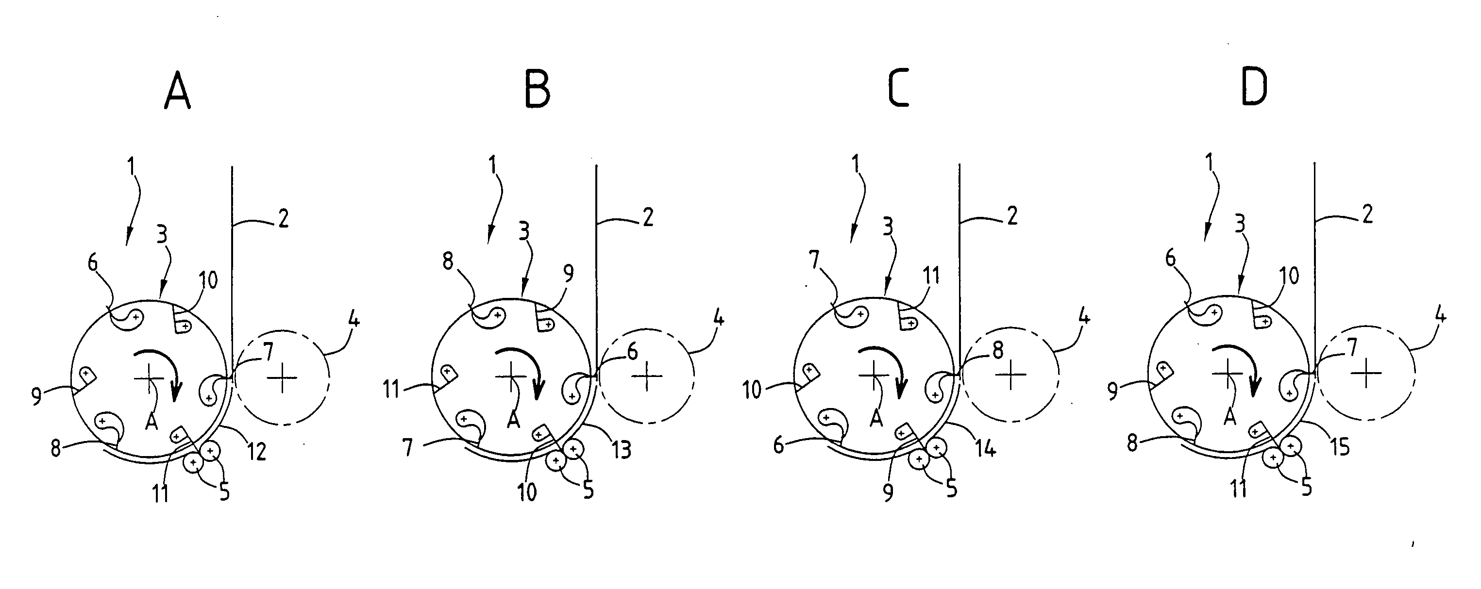 Folder having a retractable covering cam for changing operating mode