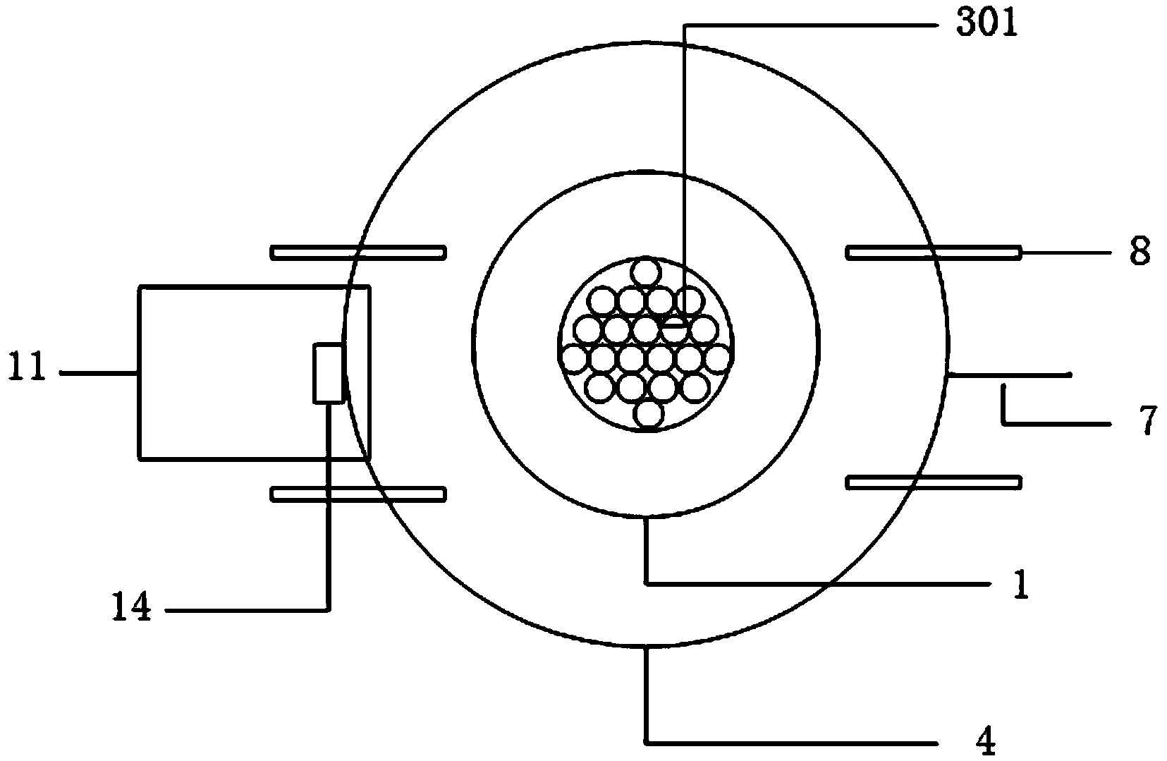 Device and method for improving removal rate of offshore algae bloom by utilizing modified clay powder