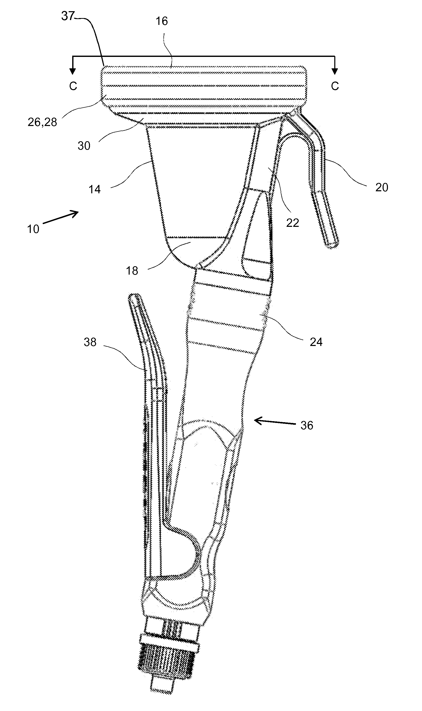 Teat application device