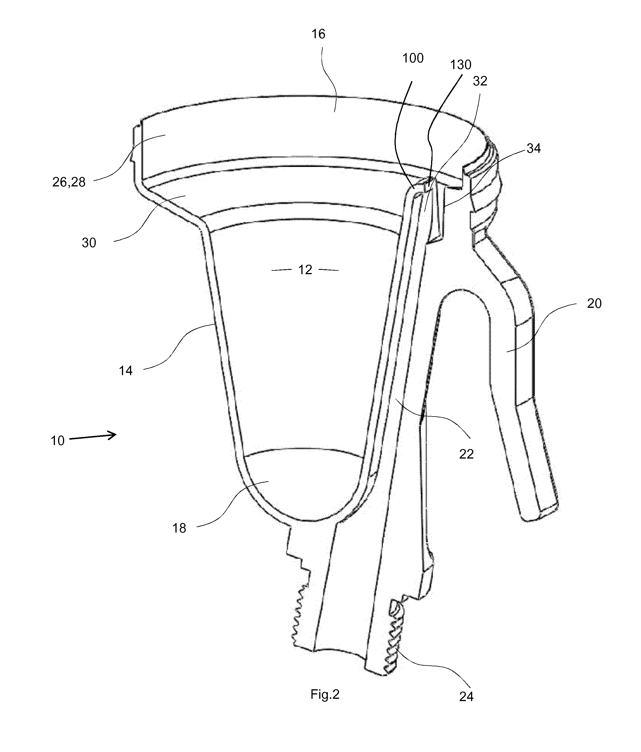 Teat application device