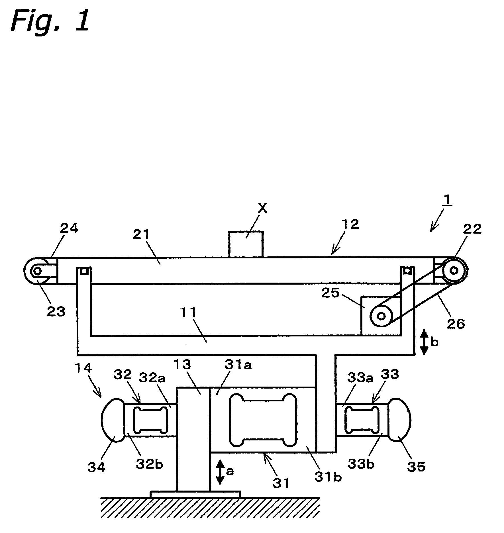 Weight detecting apparatus with vibrational sensors attached to both the free end and the fixed end of the load cell