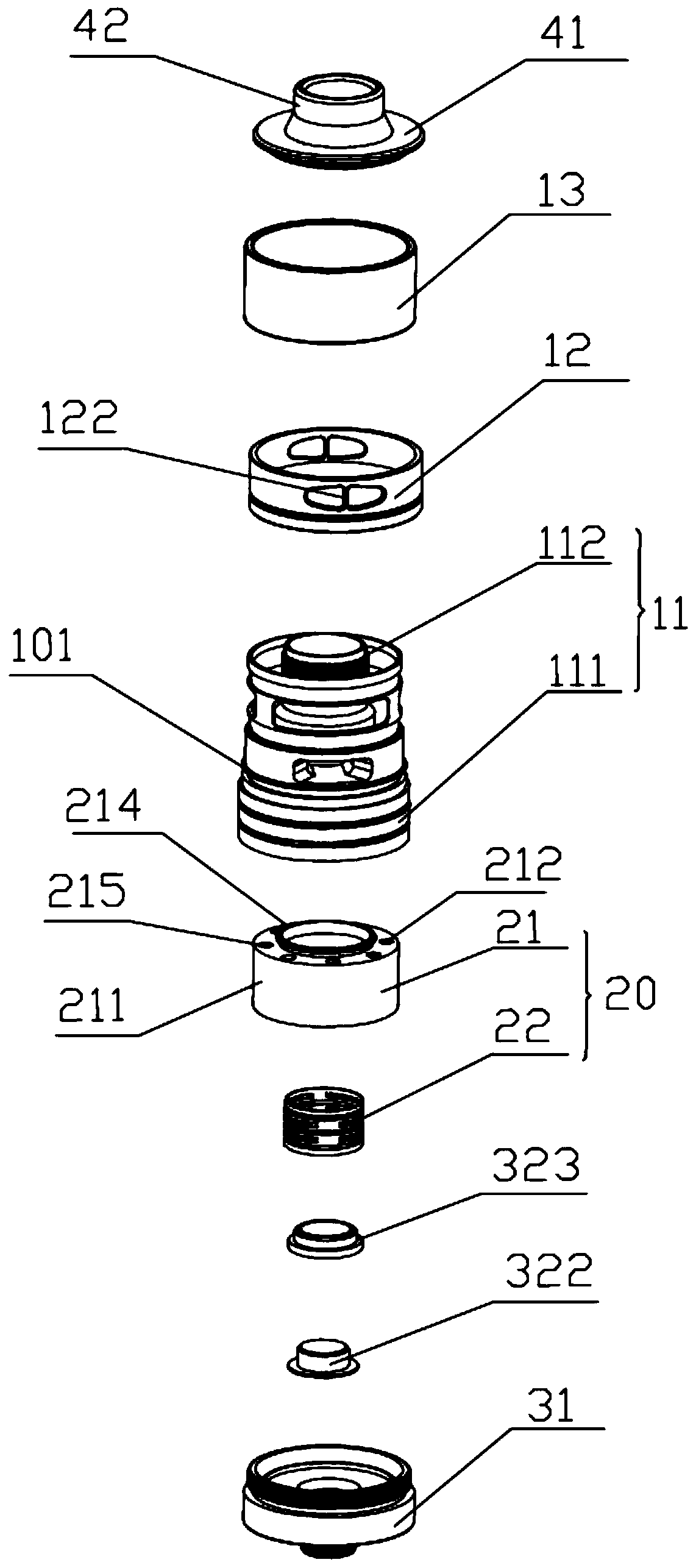 Atomization tube assembly, atomizer and electronic cigarette with the atomizer