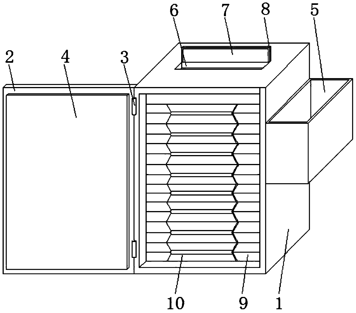 Dustproof taking device for baby diapers