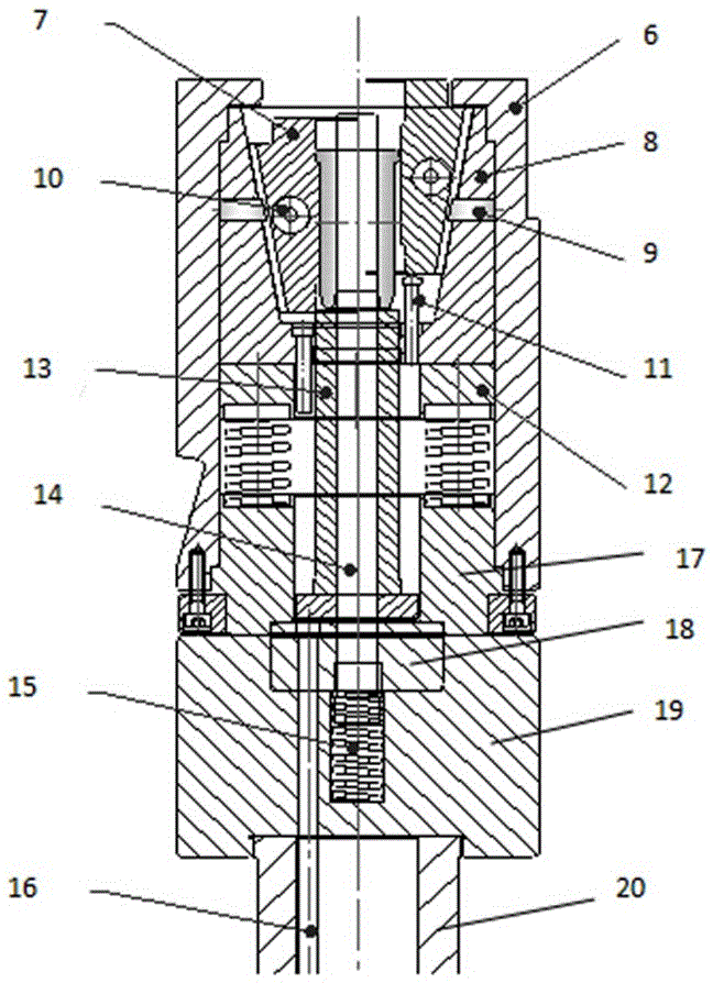 A cold heading opening and closing mold for special-shaped parts with double flanges for automobiles