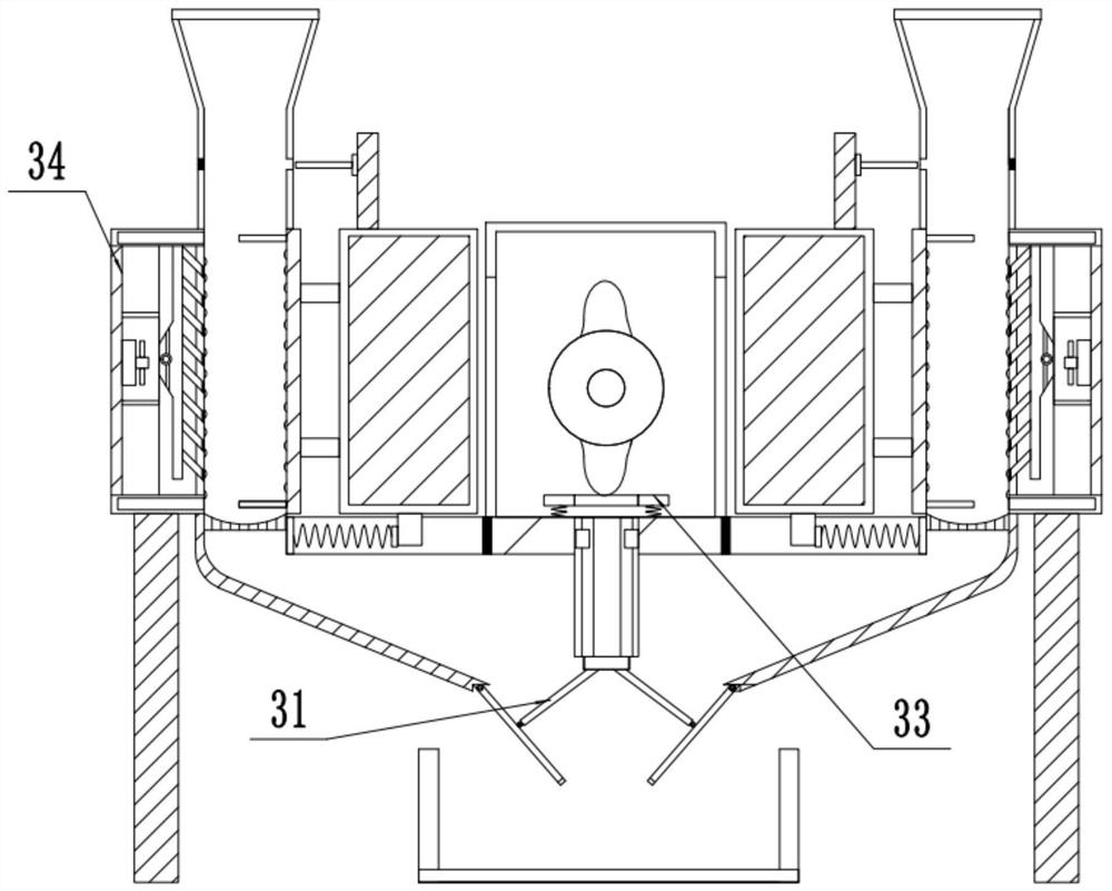 Continuous intermittent grain particle grinding device