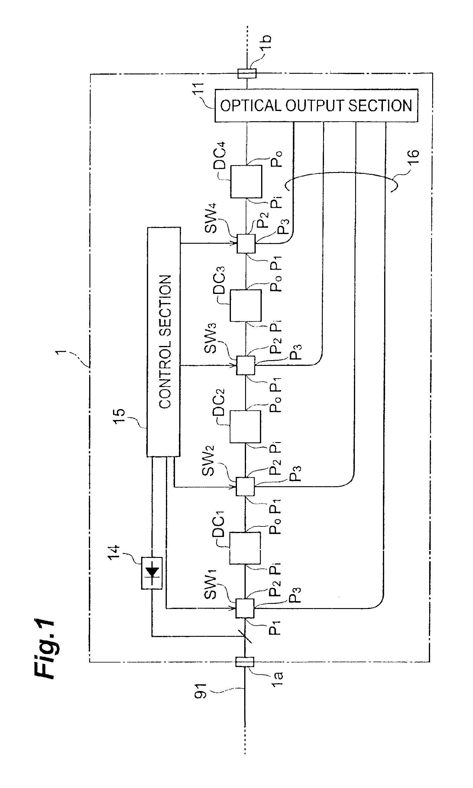 Dispersion compensating module, line switching apparatus and optical communication system