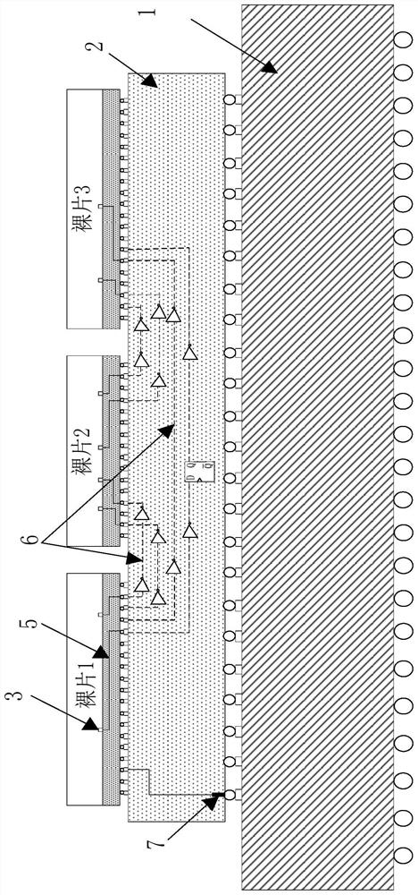 Multi-die FPGA for balancing delay by utilizing active silicon connection layer