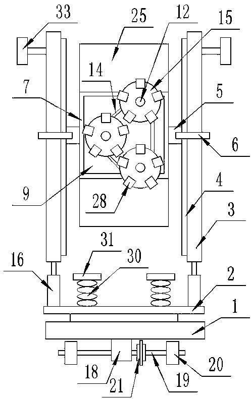 Automatic wall grinding device for buildings