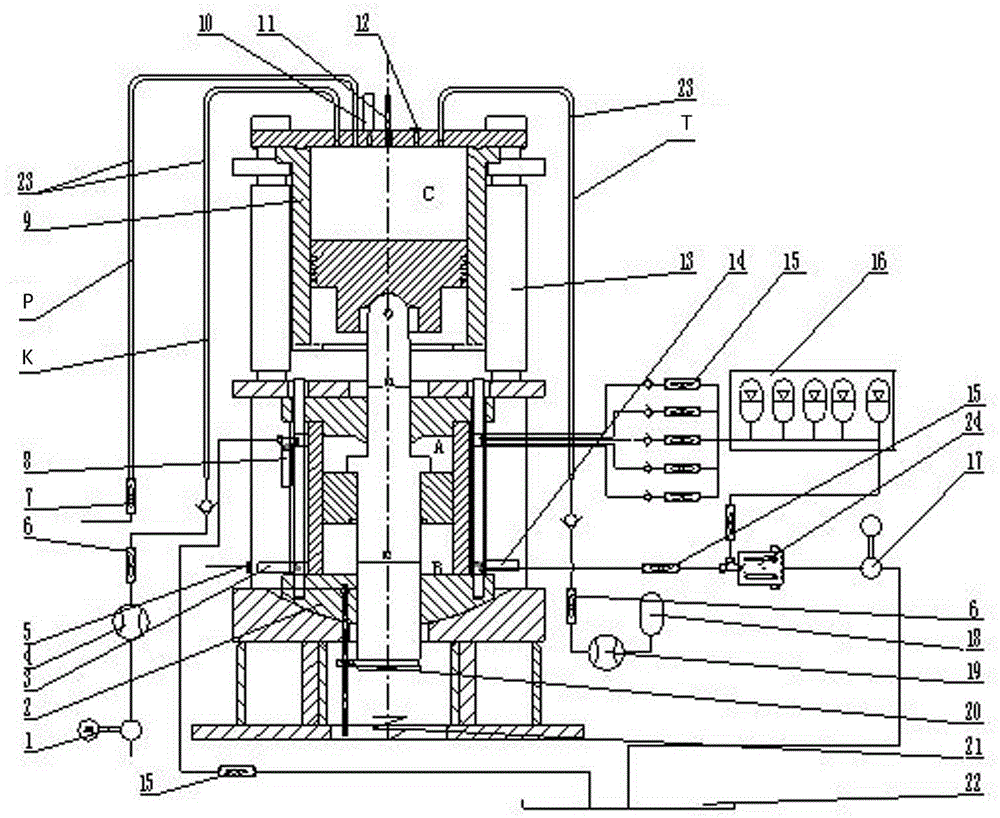 Large-flow safety valve testing device
