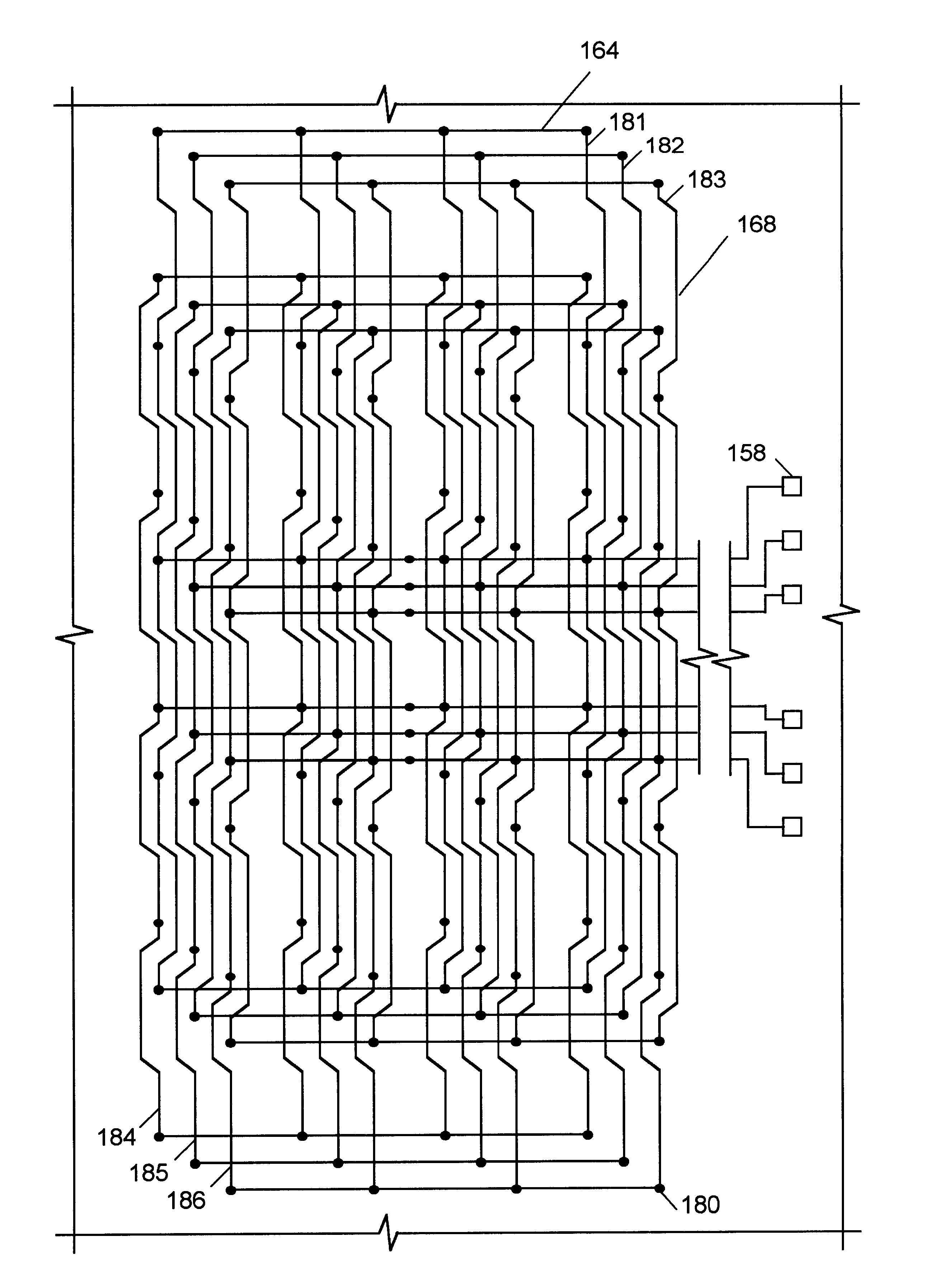 Closed-grid bus architecture for wafer interconnect structure