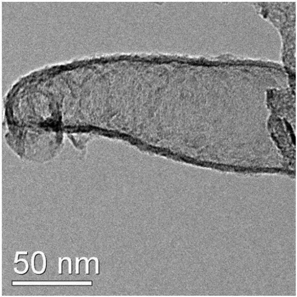 Preparation method of nitrogen-phosphorus double-doped hollow carbon nanotube