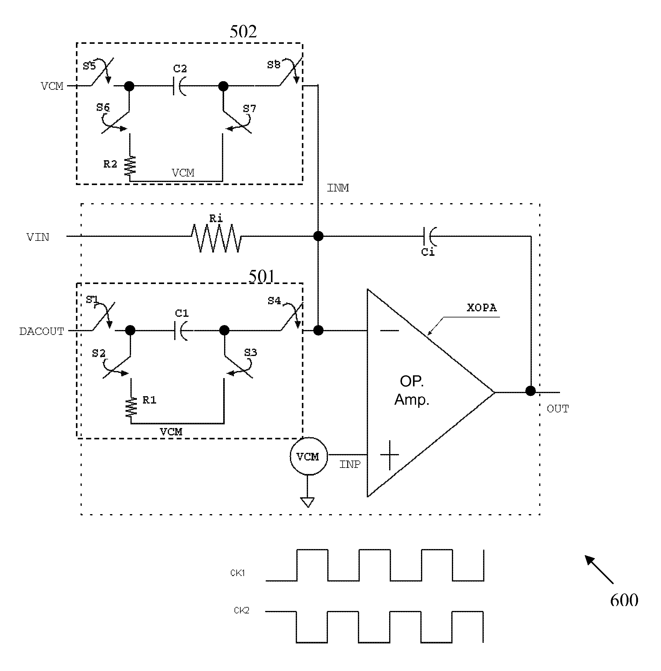 Switched charge storage element network