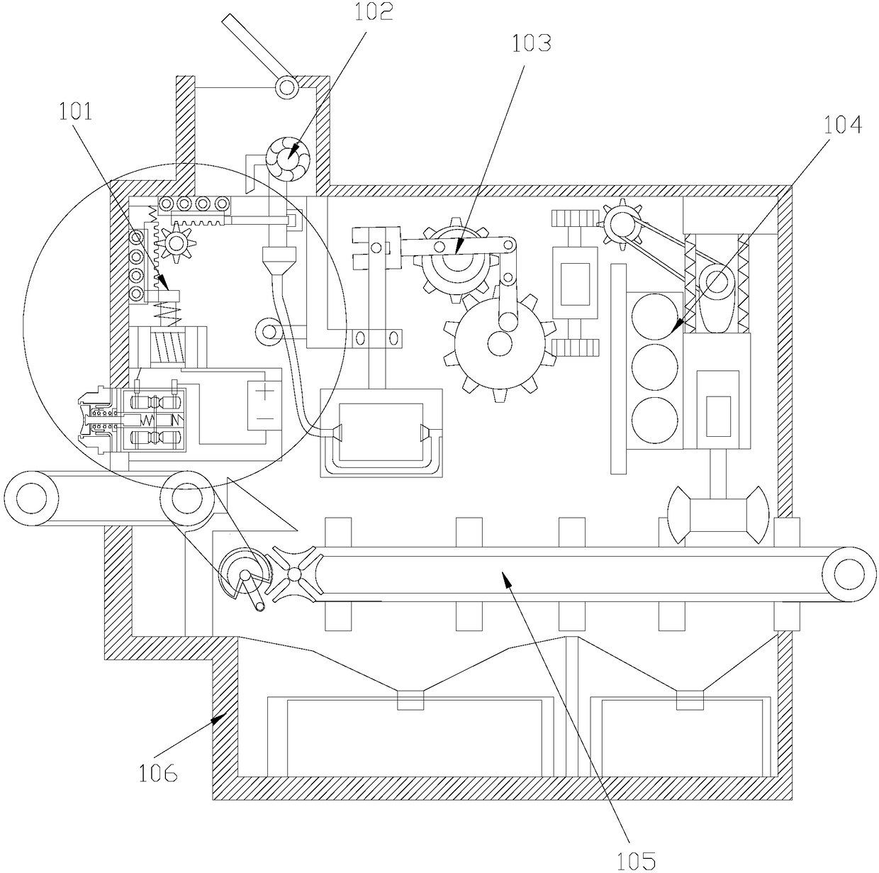 Oil bucket cleaning device for petroleum refining