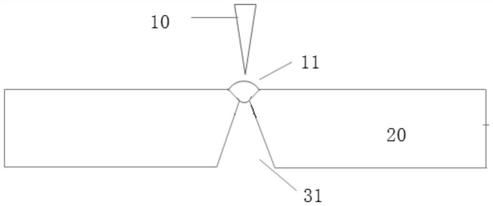 Welding method and device for medium-thickness aluminum alloy plate