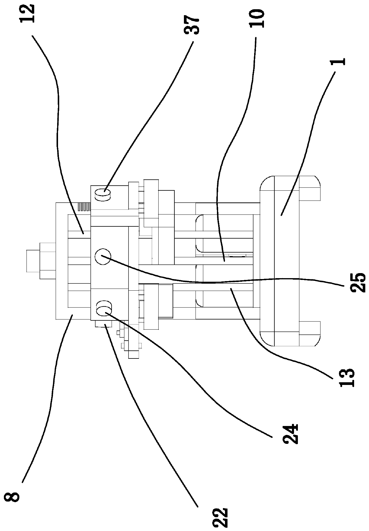 Vertical multi-nozzle tree trunk whitewashing assisting device