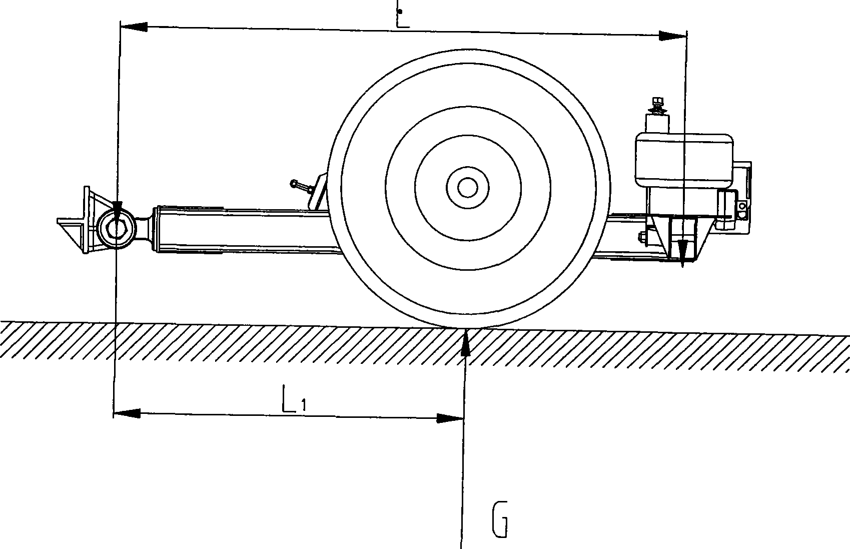 Special A type rack type air spring rear suspension for large-scale bus