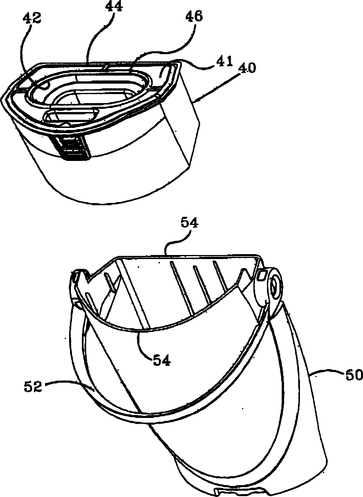 Handle and latch for a removable dirt separation system