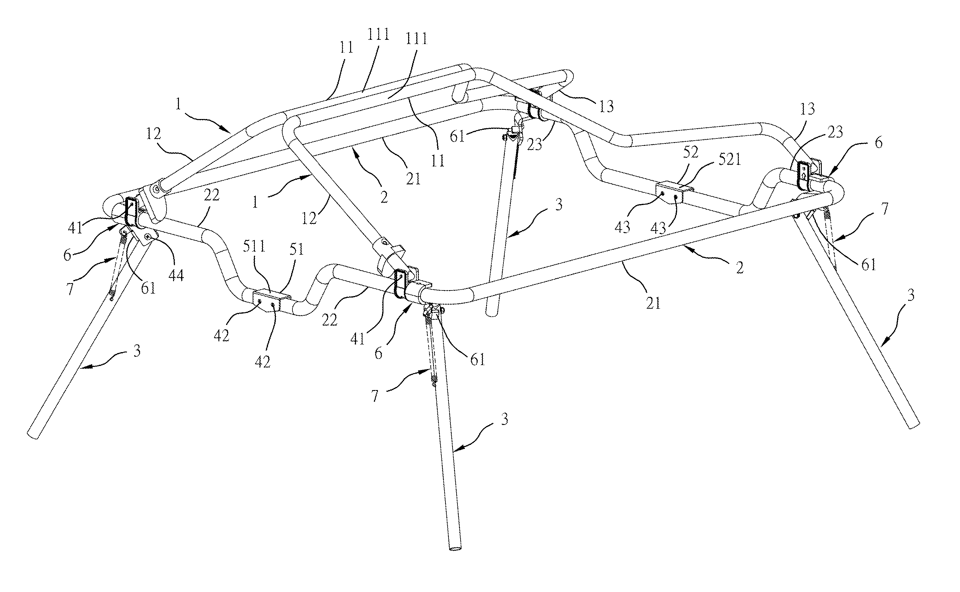 Easy Fold Layout Hunting Blind Framework Structure