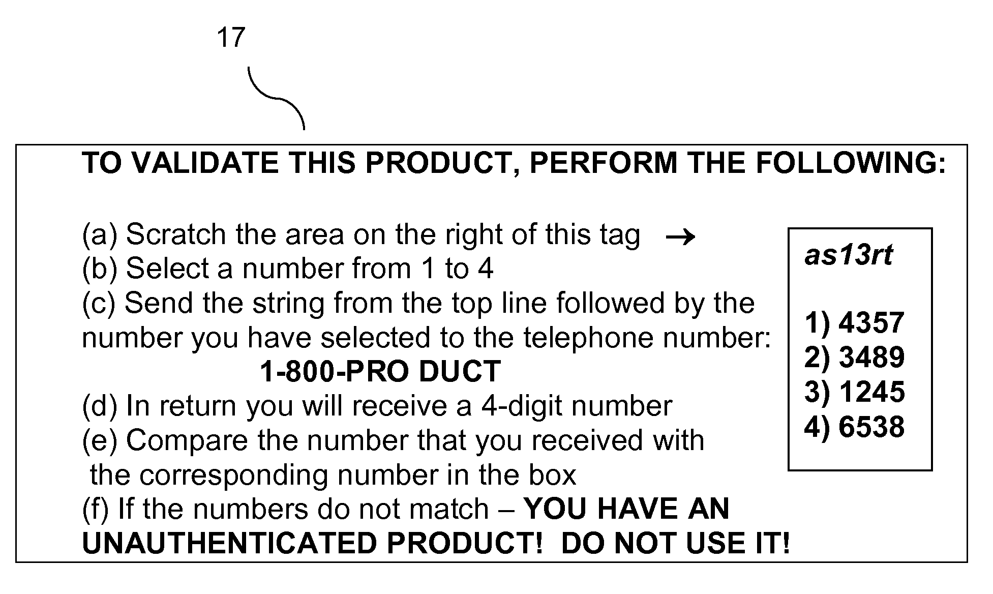 System for product authentication using covert codes