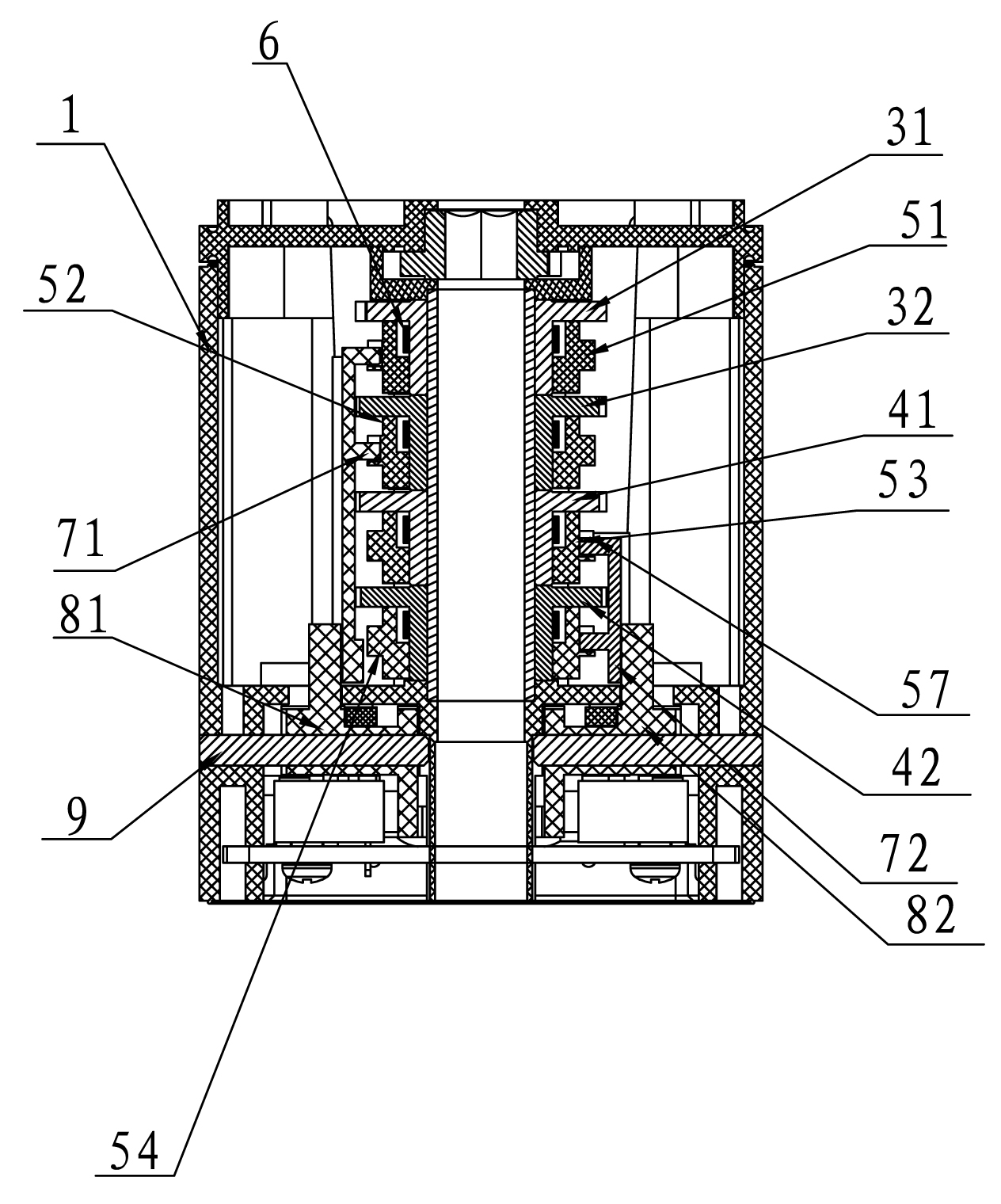 Positioning device based on mechanical counting of motor