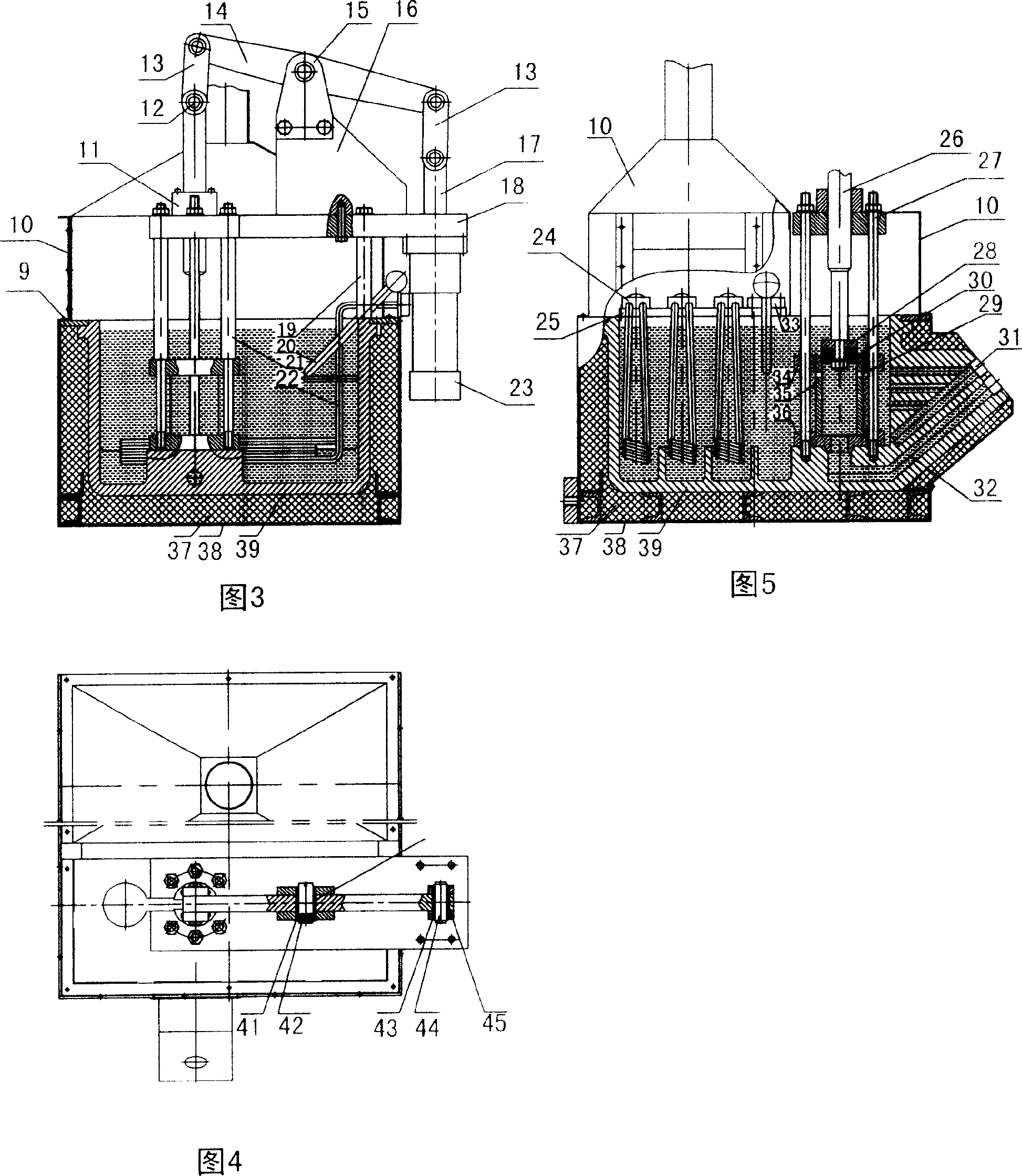 Automatic die casting machine for producing grid of accumulator