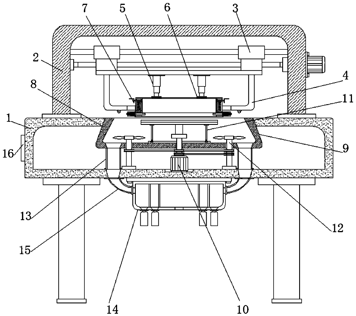 A flat treatment equipment for square waste bricks