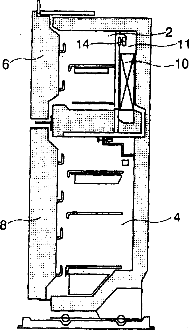 External gas flow -in preventing device of electric refrigerator