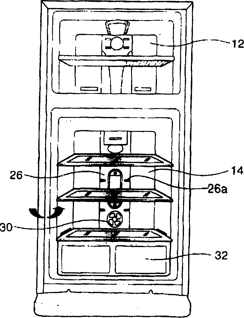 External gas flow -in preventing device of electric refrigerator