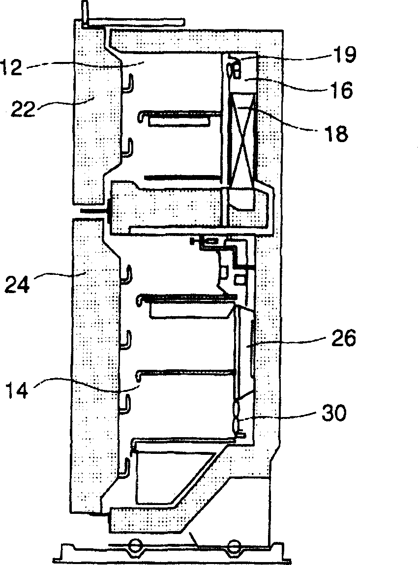 External gas flow -in preventing device of electric refrigerator