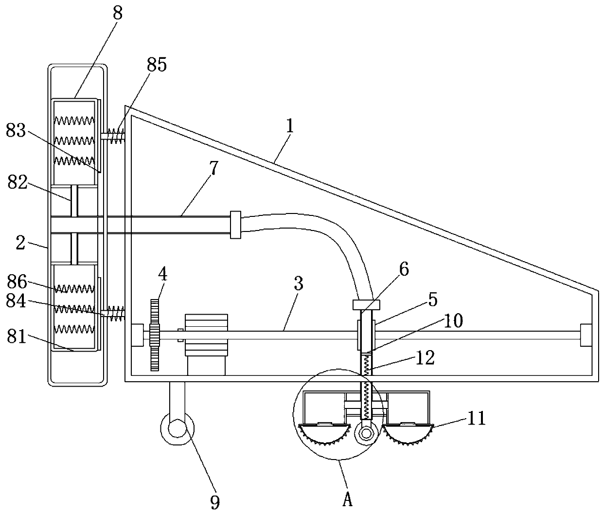 A training device for basketball attack against layup