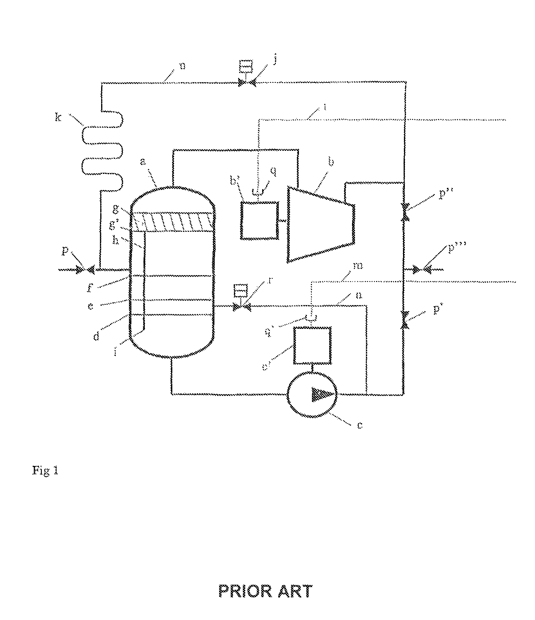 Device for separating and collecting fluid in gas from a reservoir